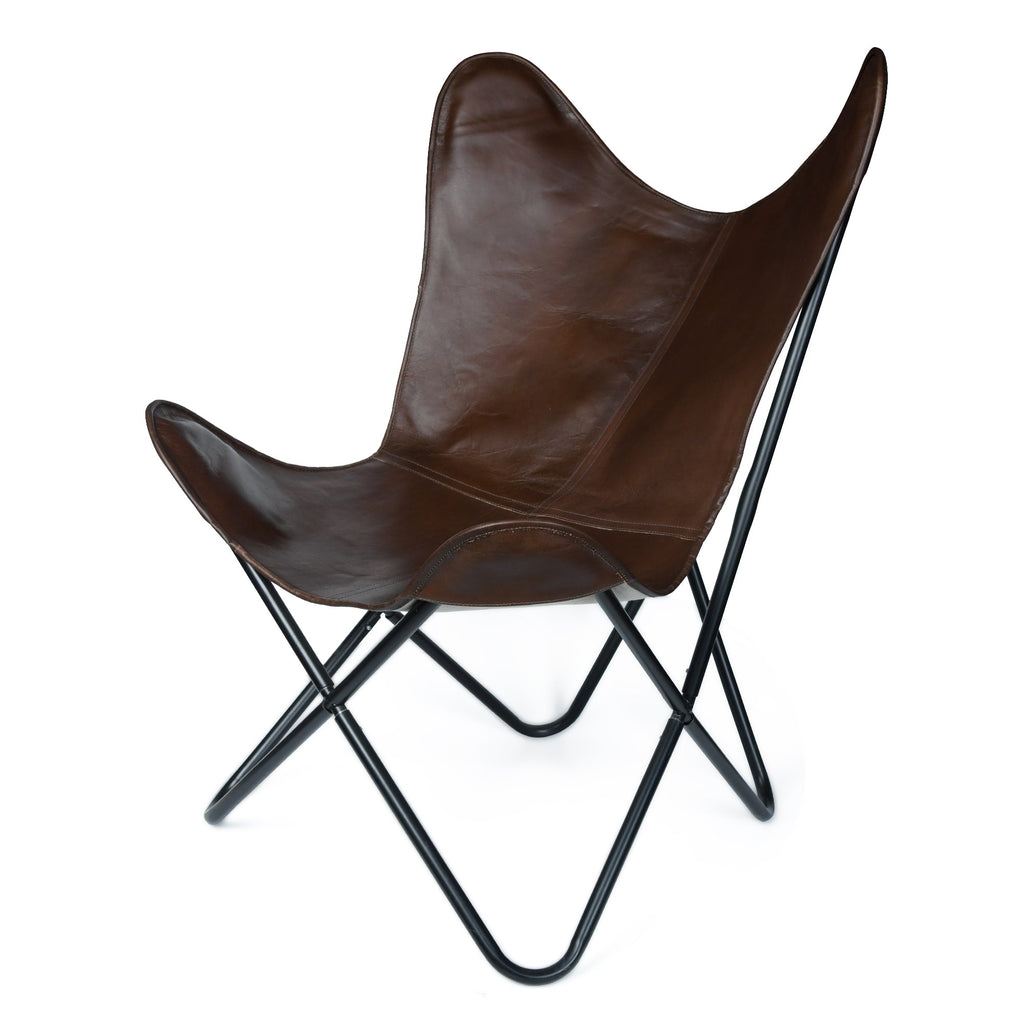 Dark Cuero Butterfly Chair Classy Leather Bags