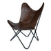 Dark Cuero Butterfly Chair Classy Leather Bags