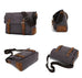 Waxed Canvas Messenger Bag Waxed Courier Bag Canvas Shoulder Bag Men Satchel Briefcase Vintage Crossbody Bag RockCow Leather Studio