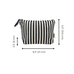 Striped Makeup Pouch, Coated Pink Lining Bag-all