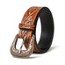 Western Cowboy Leather Belt - Brown Classy Leather Bags