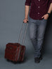 Wanderer Leather Trolly Suitcase Bag Classy Leather Bags