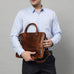 Modernist Leather Laptop Bag- Brown Classy Leather Bags