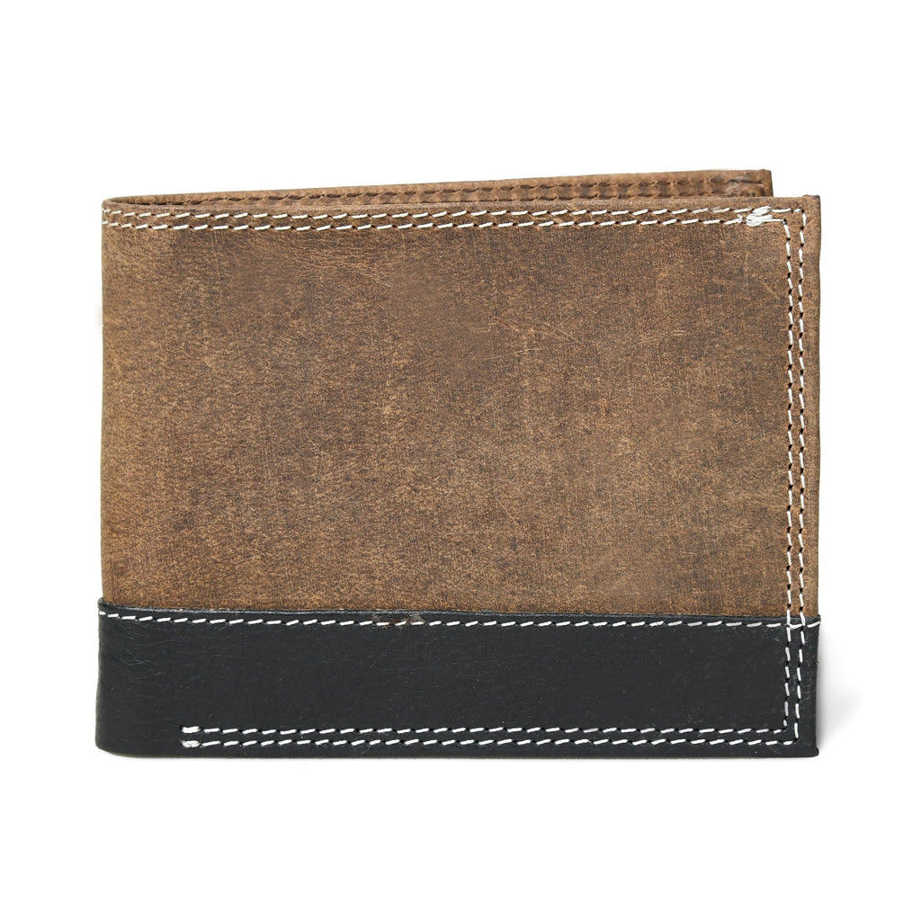 Contrast Bifold Men's Wallet Classy Leather Bags