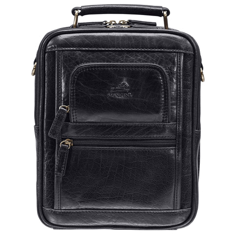Mancini Large Unisex Bag with Zippered Rear Organizer