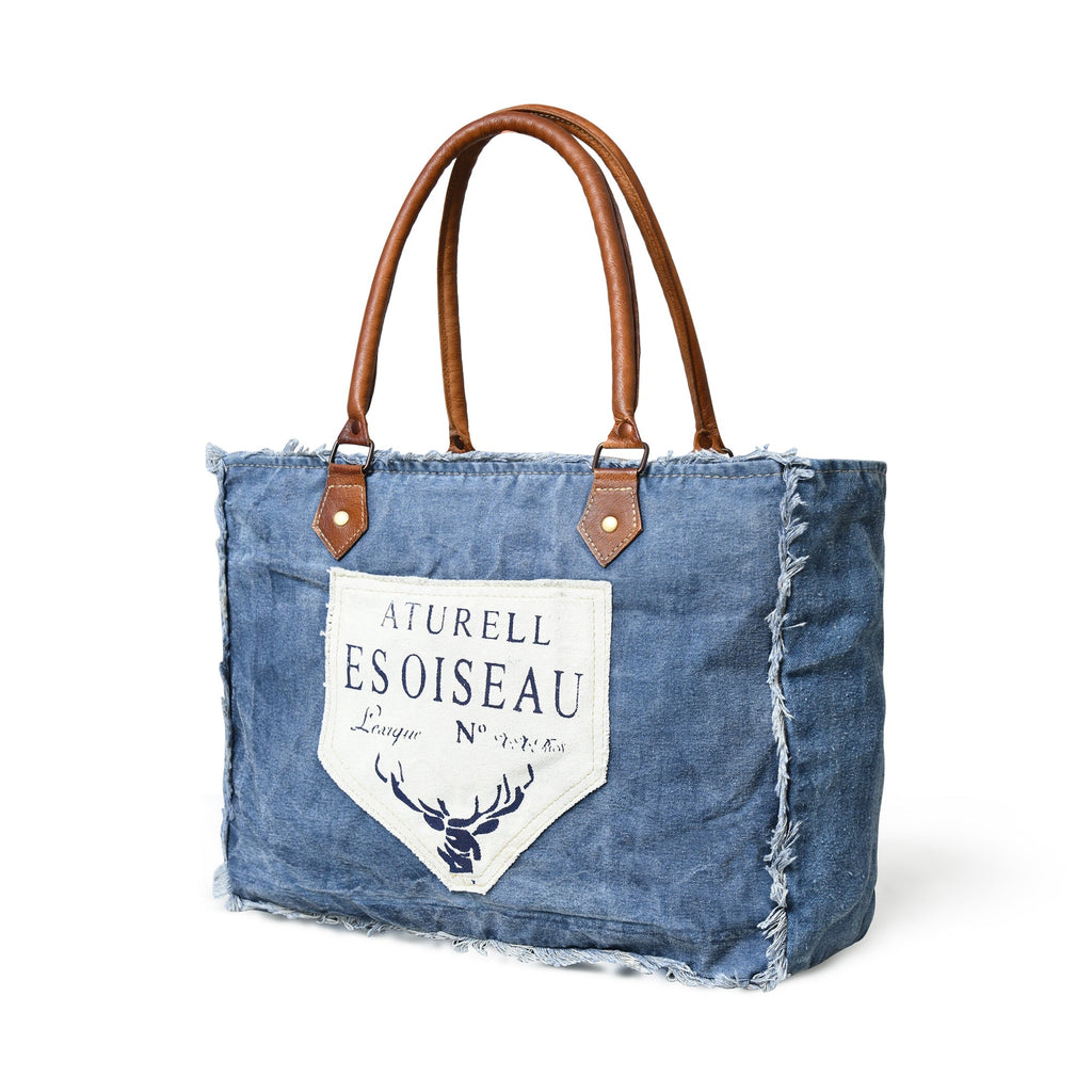 Denim Boho Chic Canvas Shoulder Bag Classy Leather Bags
