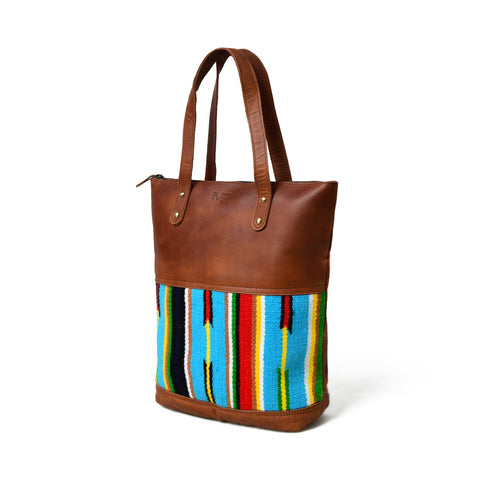 Multicoloured Leather Tote Bag Classy Leather Bags