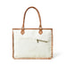 Star Upcycled Canvas Shoulder Tote Classy Leather Bags