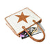 Star Upcycled Canvas Shoulder Tote Classy Leather Bags