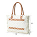 Urban Zigzag Canvas Shopper's Tote Classy Leather Bags