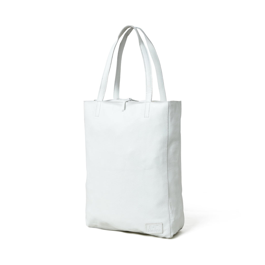 White Leather Shoulder Tote Bag Classy Leather Bags