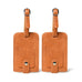 Tan Leather Luggage Tags Set Classy Leather Bags