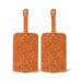 Tan Leather Luggage Tags Set Classy Leather Bags