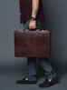Executive Croco Leather Briefcase/Suitcase- Brown Classy Leather Bags