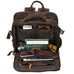 Full Grain Leather Travel Backpack Mens Large Leather Backpack Laptop Backpack Convertible Handbag RockCow Leather Studio