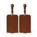 Dark Brown Leather Luggage Tags Set Classy Leather Bags