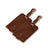 Dark Brown Leather Luggage Tags Set Classy Leather Bags