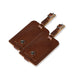 Dark Brown Leather Luggage Tags Set Classy Leather Bags