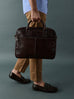 Laurent Leather Briefcase- Dark Brown Classy Leather Bags