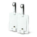 White Leather Luggage Tags Set Classy Leather Bags
