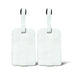 White Leather Luggage Tags Set Classy Leather Bags