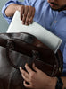 Laurent Leather Briefcase- Dark Brown Classy Leather Bags