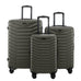 IZOD Phantom Lightweight Expandable ABS 3 Piece Luggage Set - 20", 24", and 28" Sizes with 360° Dual Spinning Wheels and Combo Lock