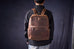Crazy Horse Leather Backpack Men Laptop Backpack Handmade Travel Backpack MSG7635 RockCow Leather Studio