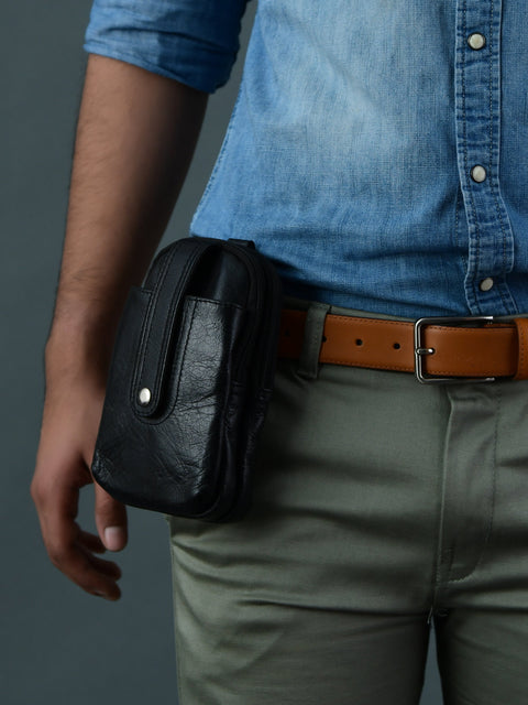 Jet-Set Organizer: Leather Phone Pouch Classy Leather Bags