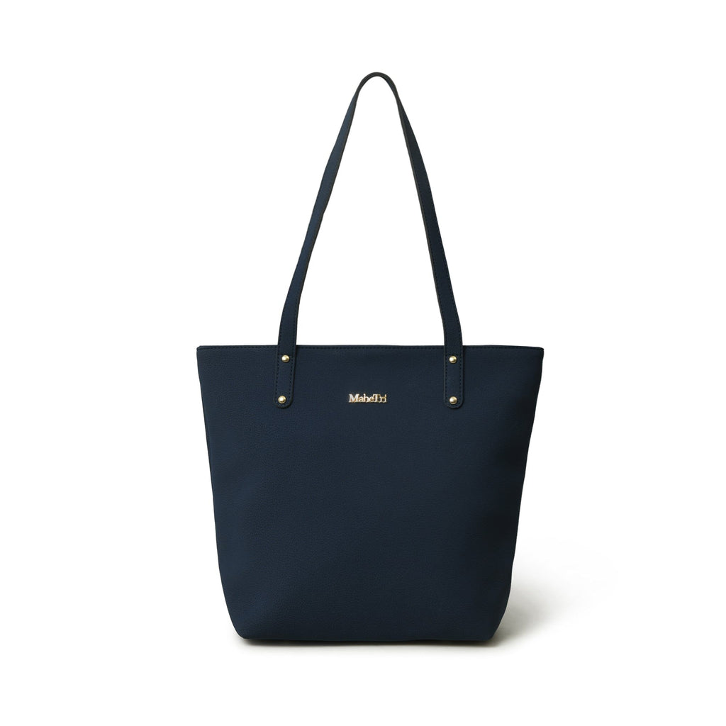 Era Vegan Leather Tote - Navy Blue Classy Leather Bags
