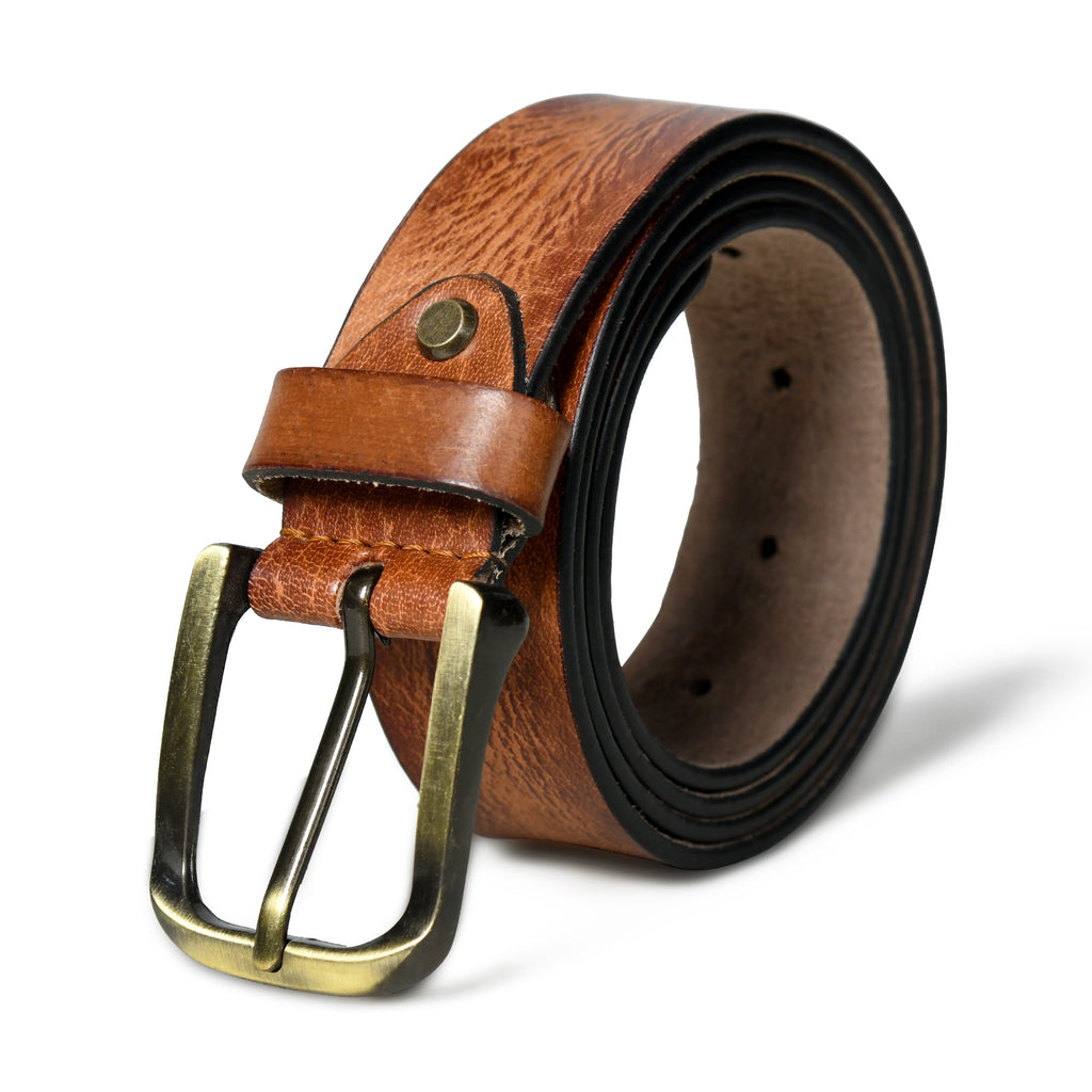 Formal Tan Leather Belt for Men Classy Leather Bags