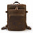 Crazy Horse Leather Travel Backpack Retro Cowhide Leather School Backpack Large Capacity Laptop Backpack RockCow Leather Studio