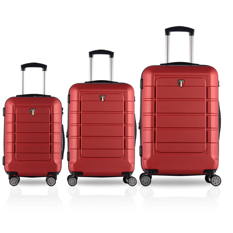 TUCCI Italy CONSOLE ABS 3 PC Luggage Suitcase Set 20", 24", 28"