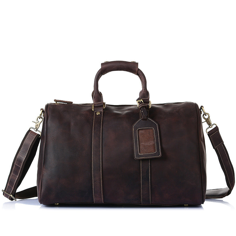 Mens Duffle Bags Top Grain Leather Travel Bag Business Travel Luggage Bag RockCow Leather Studio