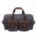 ROCKCOW Weekender Overnight Bag Canvas Genuine Leather Travel Duffel Tote AF14 RockCow Leather Studio