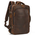 Full Grain Leather Travel Backpack Mens Large Leather Backpack Laptop Backpack Convertible Handbag RockCow Leather Studio