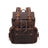 Outing Waxed Canvas Leather Backpack, Big Capacity Laptop Backpack, Vintage Waterproof Shoulder School Bag 5358 RockCow Leather Studio