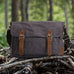 Waxed Canvas Messenger Bag Waxed Courier Bag Canvas Shoulder Bag Men Satchel Briefcase Vintage Crossbody Bag RockCow Leather Studio