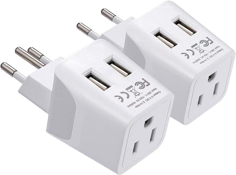 Switzerland Travel Adapter Plug Combo - Type J, C | Dual USB – Swiss Combo (CTU-9C-11A) Ceptics
