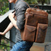 Crazy Horse Leather Backpack Durable Travel Backpack School Backpack RockCow Leather Studio