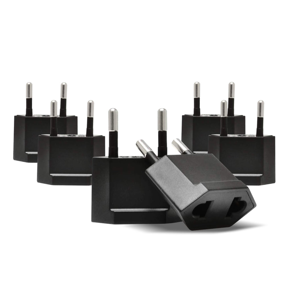 USA / N. America to Europe Asia Plug Adapter - Non-Grounded (UP-6AE, 6 Pack) Ceptics