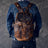Crazy Horse Leather Men Travel Backpack Retro Laptop Backpack Bucket Backpack RockCow Leather Studio