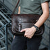 Handmade Men Leather Messenger Bag Full Grain Leather Shoulder Bag Crossbody Bag RockCow Leather Studio