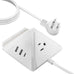 21W USB Power Strip - Grounded Dual USB + USB-C - 2 USA Input - Surge Protection (PS-3B3U-21W) Ceptics