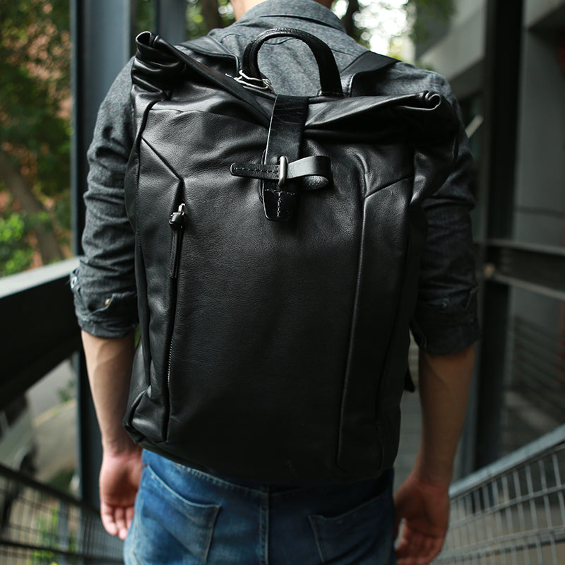 Full Grain Leather Travel Backpack Handmade  Laptop Backpack School Backpack RockCow Leather Studio