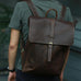 Crazy Horse Leather Laptop Backpack Handmade Travel Backpack Men Backpack RockCow Leather Studio