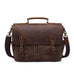 Latest Style Handmade Canvas Leather Briefcase Vintage Crazy Horse Messenger Bag Crossbody Shoulder Bag Laptop Bag W1808 RockCow Leather Studio