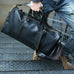 Men Large Tote Weekend Bag Cowhide Duffle Bag Travel Bag Z9016 RockCow Leather Studio