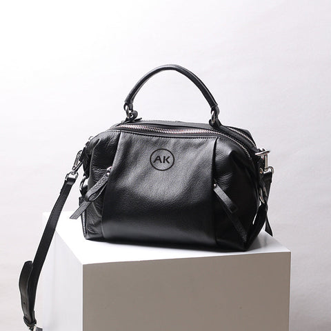 Full Grain Leather Shoulder Bag, Handmade Leather Bag for Women, Cow Leather Backpack for Work RockCow Leather Studio
