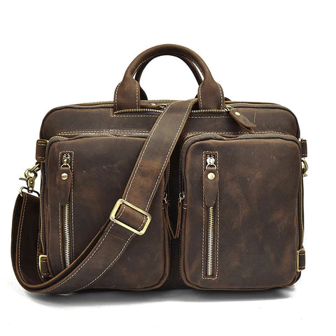 Dublin Leather Backpack Briefcase 2-in-1 Classy Leather Bags